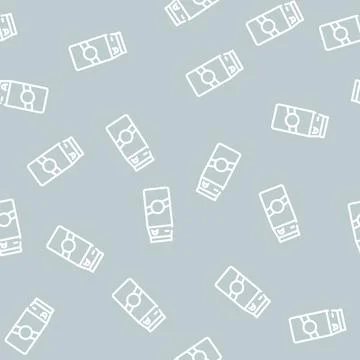 Dairy product package line vector seamless pattern Illustrazione stock