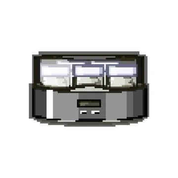 Dairy yogurt maker pixel art vector illustration Stock Illustration