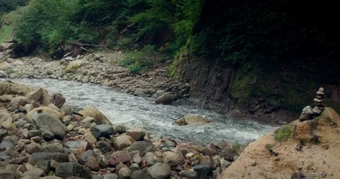 Daisen falls stream Stock Footage 124205596
