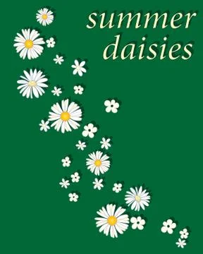 Daisies on green Stock Illustration