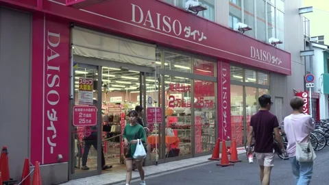 Daiso Discount 100 Yen Store in Osaka, Japan Stock Footage 264339509