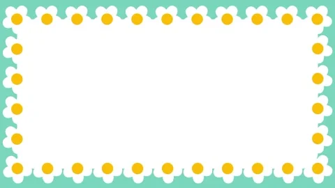 Daisy Border Frame Stock Footage 334461537