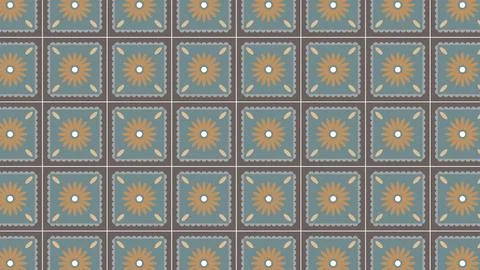 Daisy cluster tile background Stock Illustration