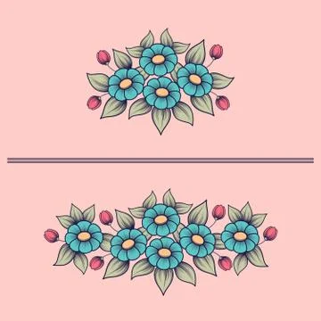 Daisy cute bouquets Stock Illustration