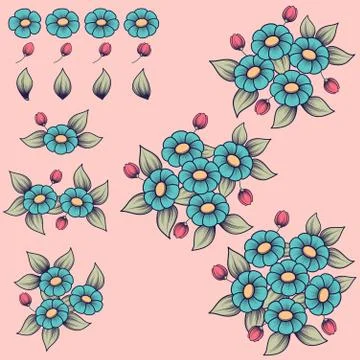 Daisy cute elements Stock Illustration
