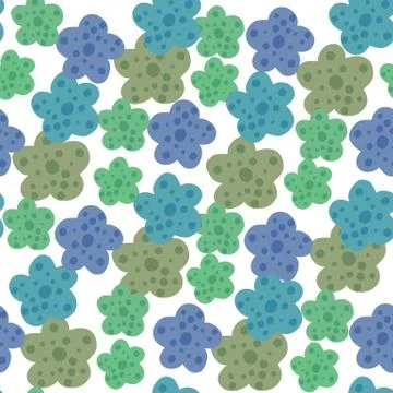 Daisy field. Simple chamomile flowers seamless pattern. Illustrazione stock