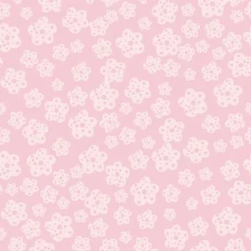 Daisy field. Simple chamomile flowers seamless pattern. Stock Illustration