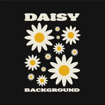 Daisy flower background pattern for illustration back or design needs Stock Illustration