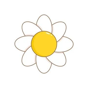 Daisy flower icon vector. flat design illustration Stock Illustration