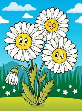 Daisy flower theme image Stock Illustration