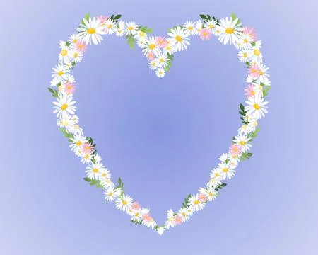 Daisy heart Stock Illustration