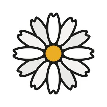 Daisy Icon: Capture the essence of innocence and optimism Stock Illustration