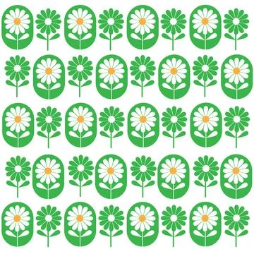 Daisy Pattern Graphic Stock Illustration
