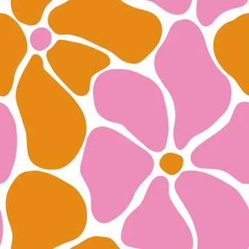 Daisy pink orange Stock Illustration