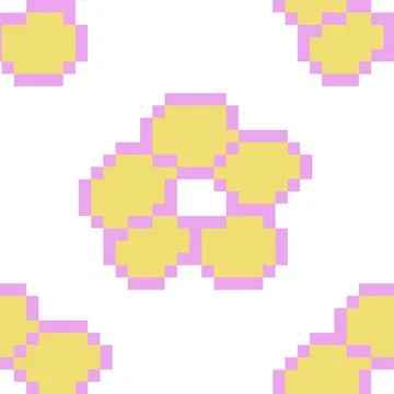 Daisy pixel pattern Stock Illustration