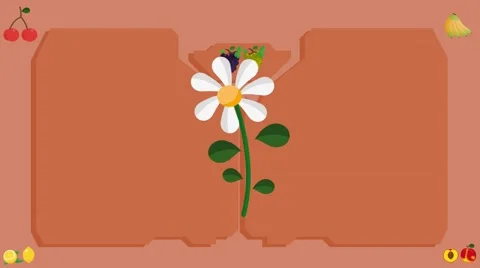 Daisy  - Vector Graphics - Food Animation - board Stock Footage 61297464