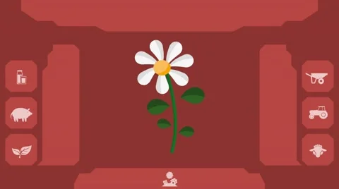 Daisy  - Vector Graphics - Food Animation - menu Stock Footage 61297482