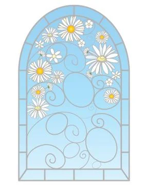 Daisy window Stock Illustration