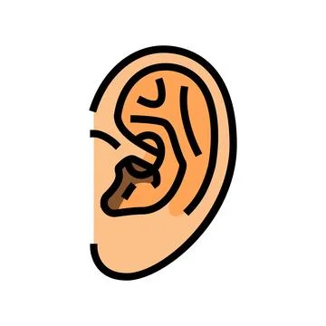 Daith piercing earring color icon vector illustration Stock Illustration