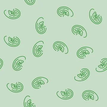 Daith piercing earring line seamless pattern Stock Illustration