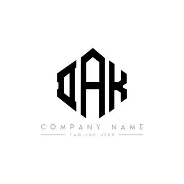 DAK letter logo design with polygon shape. DAK polygon and cube shape logo .. Stock Illustration