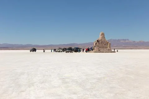 Dakar Bolivia Monument in Salar de Uyuni, Bolivia Stock Photos