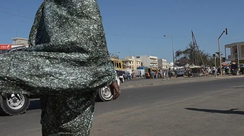 Dakar city traffic Stock Footage 41424161