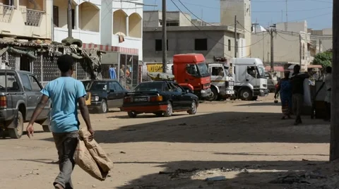 Dakar daily scene Stock Footage 41422249