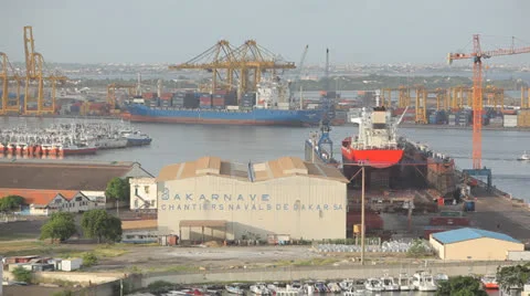 DAKAR HARBOR VIEW Stock Footage 25705456