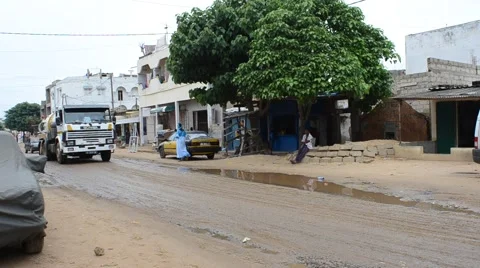 Dakar suburbs Video stock 41424287