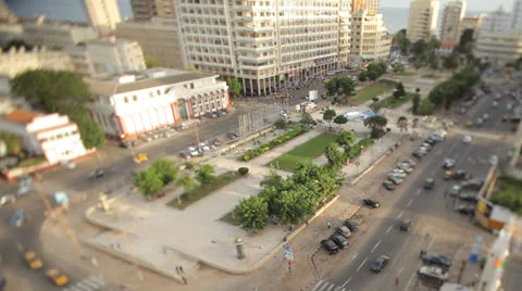 DAKAR TRAFFIC VIEW Video stock 25717548