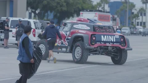 Dakar2019 Start Check. Lima Peru Video stock 148835112