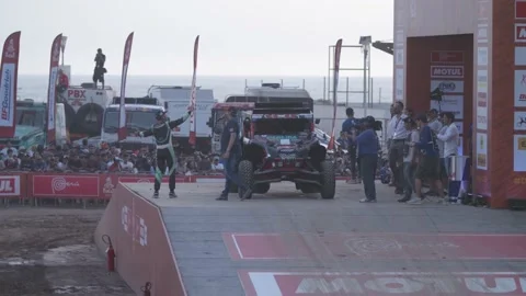 Dakar2019 Start Podium. LIma Video stock 148829106