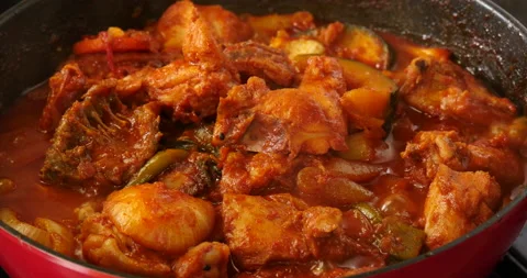 Dakgalbi, sort of chicken food Stock Footage