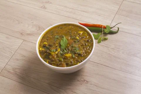 Dal Makhani at dark background. Dal Makhani - traditional indian cuisine pure Foto stock