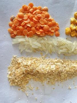 Dal with rice Stock Photos