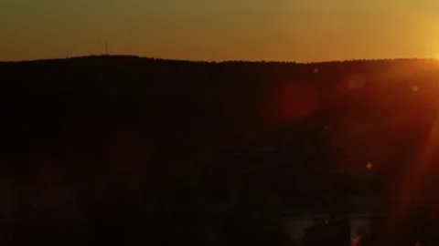 Dalarna sunset orange sky 스톡 동영상 245231736