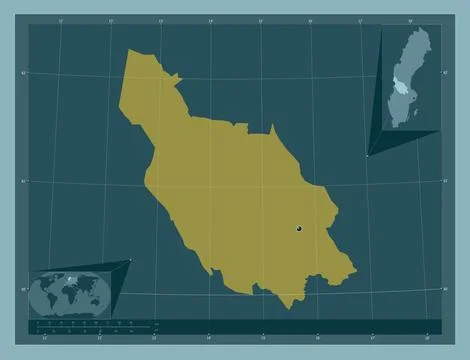 Dalarna, Sweden. Solid color shape 스톡 일러스트