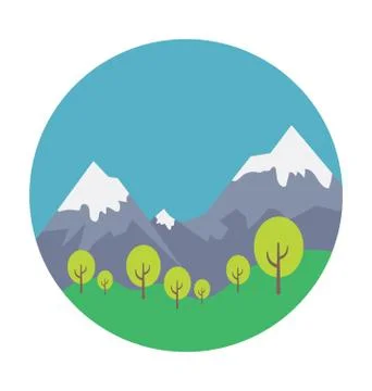 Dale Valley Vector Icon Stock Illustration