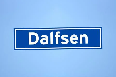 Dalfsen place name sign in the Netherlands Stock Illustration