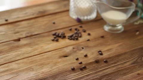 Dalgona coffee a cool fluffy whipped coffee latte with coffee foam Video stock 131050038