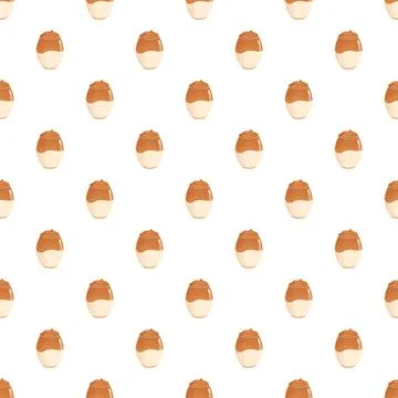 Dalgona coffee creamy beverage repeating seamless pattern Stock Illustration