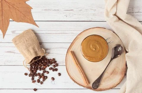 Dalgona coffee cup Stock Photos