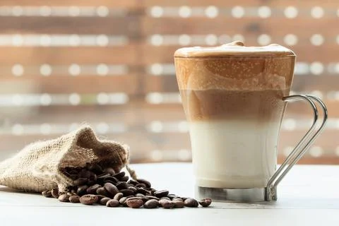 Dalgona coffee cup Stock Photos