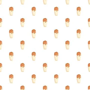 Dalgona coffee drinks seamless pattern design Stock Illustration