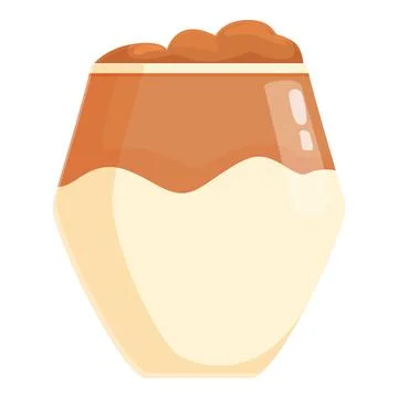 Dalgona coffee icon cartoon vector. Ice cocktail Illustrazione stock