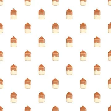 Dalgona coffee pattern with whipped beverage wallpaper Stock Illustration