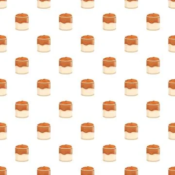 Dalgona coffee pattern with whipped creamy drinks Stock Illustration