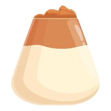 Dalgona drink icon cartoon vector. Milk ice glass 스톡 일러스트