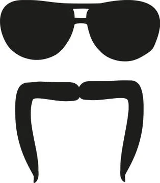 Dali mustache with sunglasses Stock Illustration